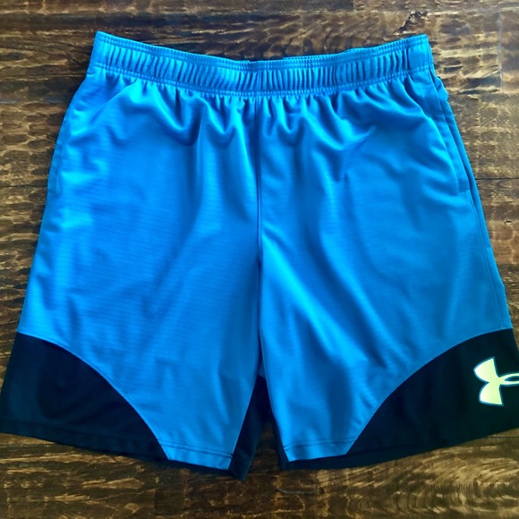 Under Armour Other - Under Armor Blue and Black Heat Gear Athletic Shorts - Size XXL (EUC)